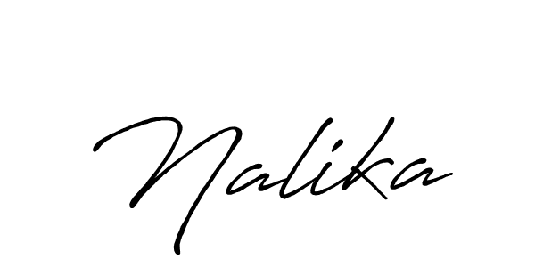 if you are searching for the best signature style for your name Nalika. so please give up your signature search. here we have designed multiple signature styles  using Antro_Vectra_Bolder. Nalika signature style 7 images and pictures png