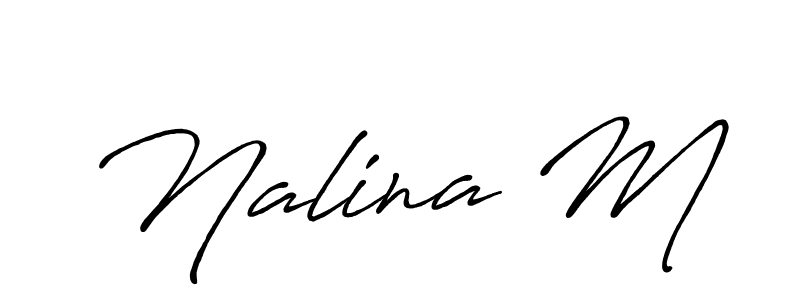 This is the best signature style for the Nalina M name. Also you like these signature font (Antro_Vectra_Bolder). Mix name signature. Nalina M signature style 7 images and pictures png