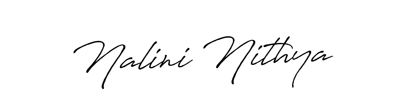 Make a beautiful signature design for name Nalini Nithya. With this signature (Antro_Vectra_Bolder) style, you can create a handwritten signature for free. Nalini Nithya signature style 7 images and pictures png