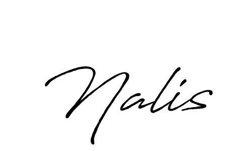 Also You can easily find your signature by using the search form. We will create Nalis name handwritten signature images for you free of cost using Antro_Vectra_Bolder sign style. Nalis signature style 7 images and pictures png