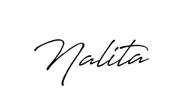 Similarly Antro_Vectra_Bolder is the best handwritten signature design. Signature creator online .You can use it as an online autograph creator for name Nalita. Nalita signature style 7 images and pictures png