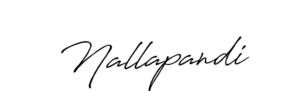 How to make Nallapandi signature? Antro_Vectra_Bolder is a professional autograph style. Create handwritten signature for Nallapandi name. Nallapandi signature style 7 images and pictures png