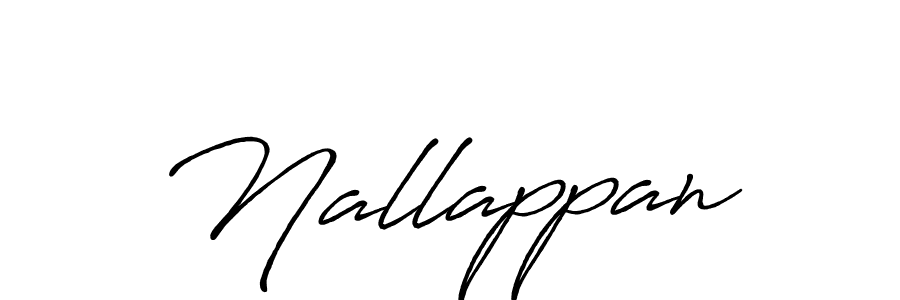 Create a beautiful signature design for name Nallappan. With this signature (Antro_Vectra_Bolder) fonts, you can make a handwritten signature for free. Nallappan signature style 7 images and pictures png