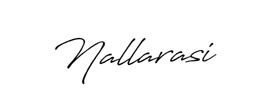 Make a beautiful signature design for name Nallarasi. With this signature (Antro_Vectra_Bolder) style, you can create a handwritten signature for free. Nallarasi signature style 7 images and pictures png