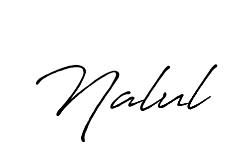 The best way (Antro_Vectra_Bolder) to make a short signature is to pick only two or three words in your name. The name Nalul include a total of six letters. For converting this name. Nalul signature style 7 images and pictures png