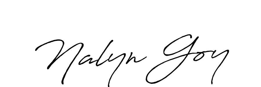 Nalyn Goy stylish signature style. Best Handwritten Sign (Antro_Vectra_Bolder) for my name. Handwritten Signature Collection Ideas for my name Nalyn Goy. Nalyn Goy signature style 7 images and pictures png