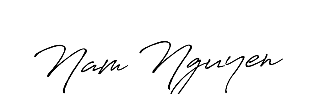 Use a signature maker to create a handwritten signature online. With this signature software, you can design (Antro_Vectra_Bolder) your own signature for name Nam Nguyen. Nam Nguyen signature style 7 images and pictures png