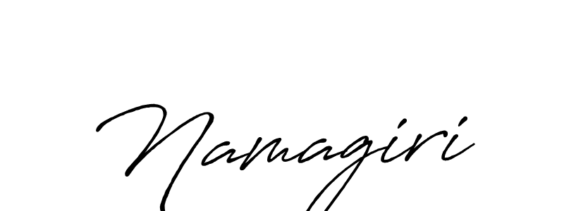 Use a signature maker to create a handwritten signature online. With this signature software, you can design (Antro_Vectra_Bolder) your own signature for name Namagiri. Namagiri signature style 7 images and pictures png