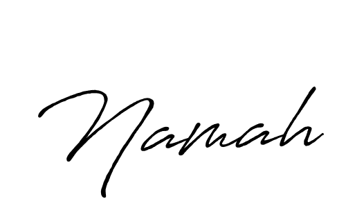 Use a signature maker to create a handwritten signature online. With this signature software, you can design (Antro_Vectra_Bolder) your own signature for name Namah. Namah signature style 7 images and pictures png