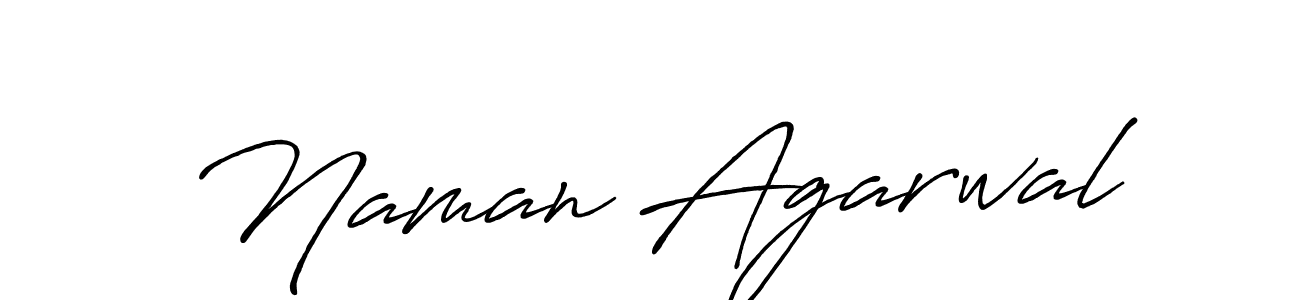 Create a beautiful signature design for name Naman Agarwal. With this signature (Antro_Vectra_Bolder) fonts, you can make a handwritten signature for free. Naman Agarwal signature style 7 images and pictures png