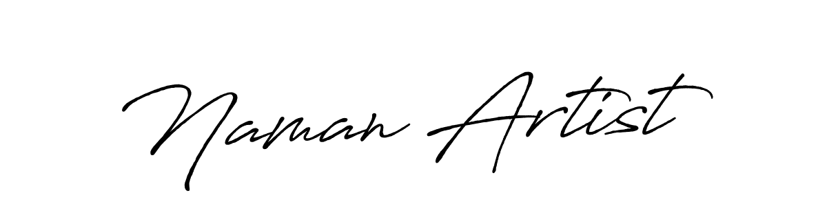 Create a beautiful signature design for name Naman Artist. With this signature (Antro_Vectra_Bolder) fonts, you can make a handwritten signature for free. Naman Artist signature style 7 images and pictures png