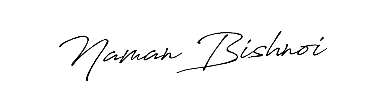 Make a beautiful signature design for name Naman Bishnoi. With this signature (Antro_Vectra_Bolder) style, you can create a handwritten signature for free. Naman Bishnoi signature style 7 images and pictures png