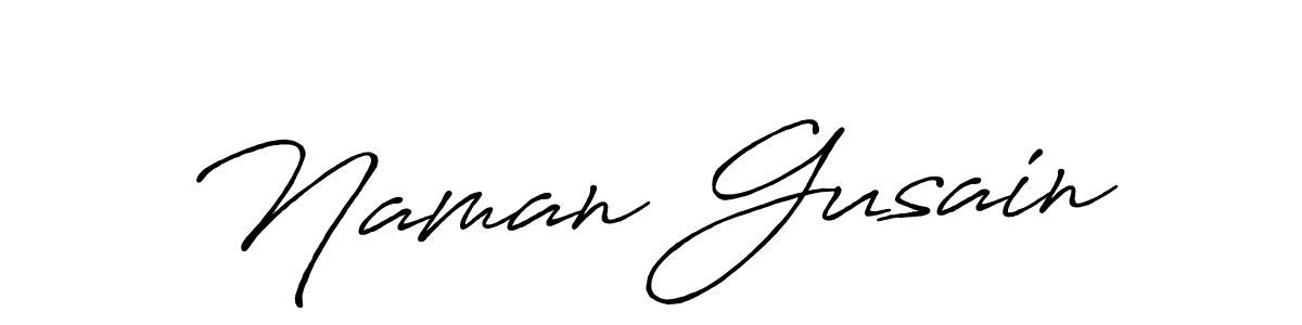 Make a beautiful signature design for name Naman Gusain. With this signature (Antro_Vectra_Bolder) style, you can create a handwritten signature for free. Naman Gusain signature style 7 images and pictures png