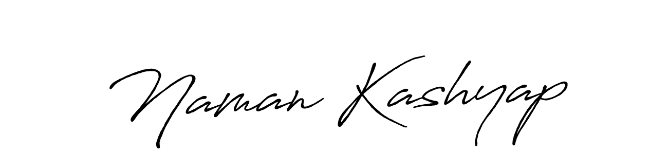 Create a beautiful signature design for name Naman Kashyap. With this signature (Antro_Vectra_Bolder) fonts, you can make a handwritten signature for free. Naman Kashyap signature style 7 images and pictures png