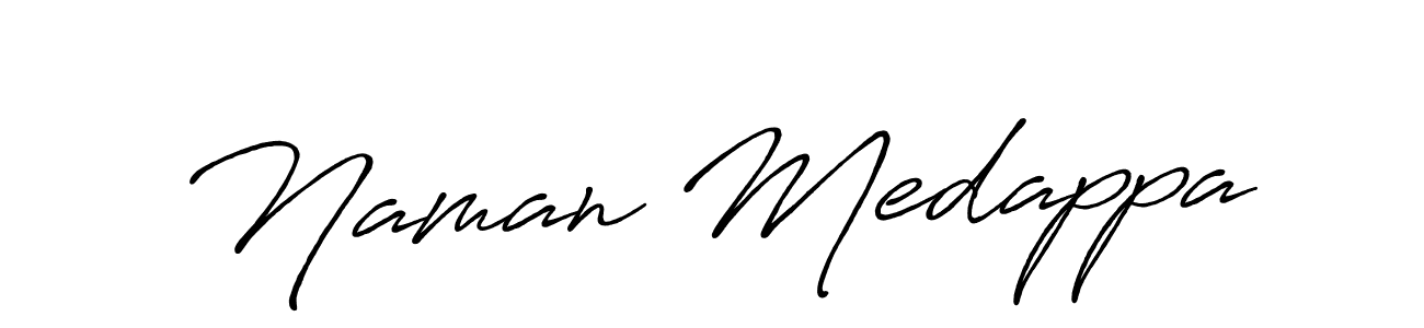 Design your own signature with our free online signature maker. With this signature software, you can create a handwritten (Antro_Vectra_Bolder) signature for name Naman Medappa. Naman Medappa signature style 7 images and pictures png