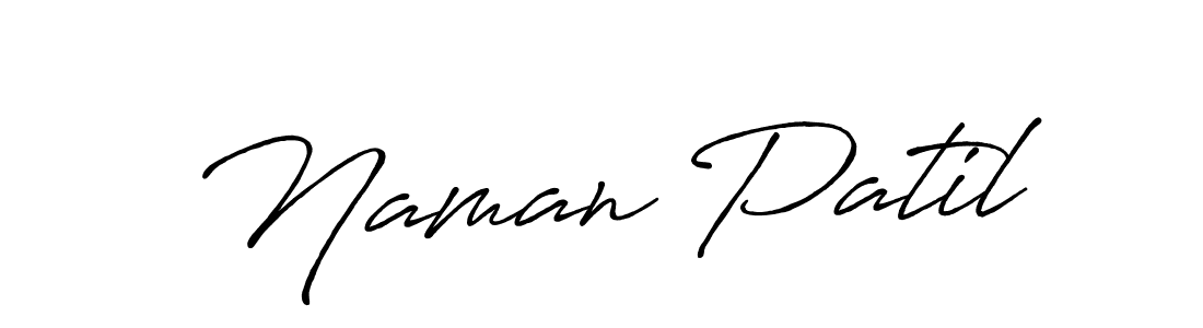 Make a beautiful signature design for name Naman Patil. With this signature (Antro_Vectra_Bolder) style, you can create a handwritten signature for free. Naman Patil signature style 7 images and pictures png