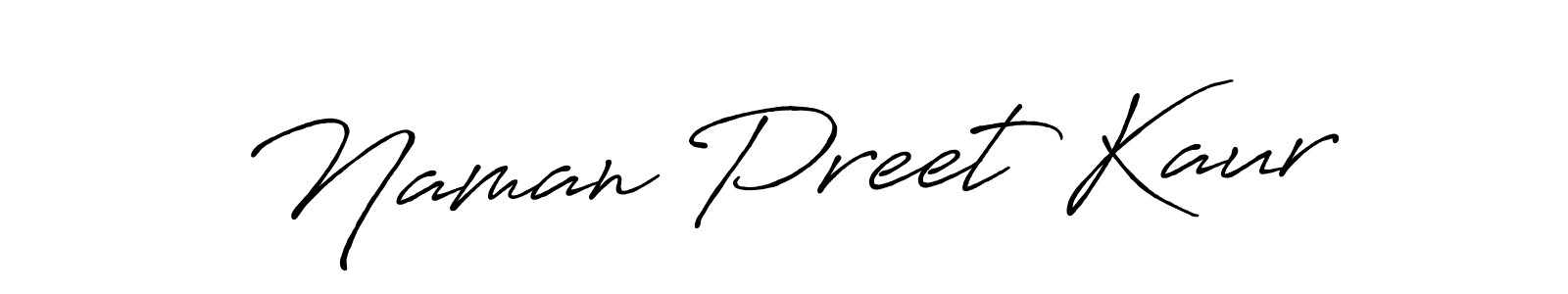 Antro_Vectra_Bolder is a professional signature style that is perfect for those who want to add a touch of class to their signature. It is also a great choice for those who want to make their signature more unique. Get Naman Preet Kaur name to fancy signature for free. Naman Preet Kaur signature style 7 images and pictures png
