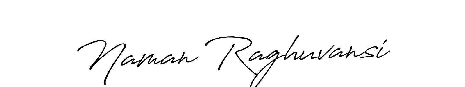 How to make Naman Raghuvansi name signature. Use Antro_Vectra_Bolder style for creating short signs online. This is the latest handwritten sign. Naman Raghuvansi signature style 7 images and pictures png