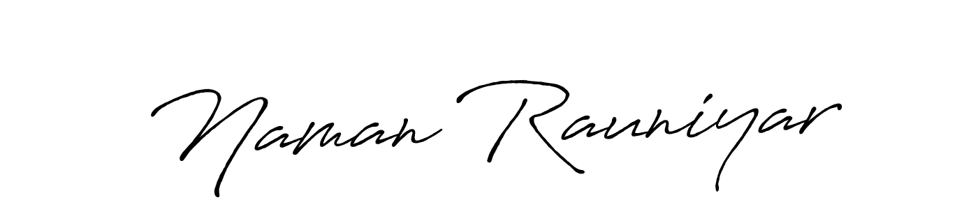 Make a beautiful signature design for name Naman Rauniyar. With this signature (Antro_Vectra_Bolder) style, you can create a handwritten signature for free. Naman Rauniyar signature style 7 images and pictures png