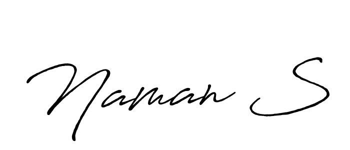 It looks lik you need a new signature style for name Naman S. Design unique handwritten (Antro_Vectra_Bolder) signature with our free signature maker in just a few clicks. Naman S signature style 7 images and pictures png