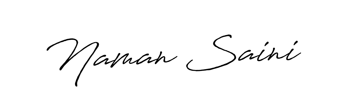 Naman Saini stylish signature style. Best Handwritten Sign (Antro_Vectra_Bolder) for my name. Handwritten Signature Collection Ideas for my name Naman Saini. Naman Saini signature style 7 images and pictures png