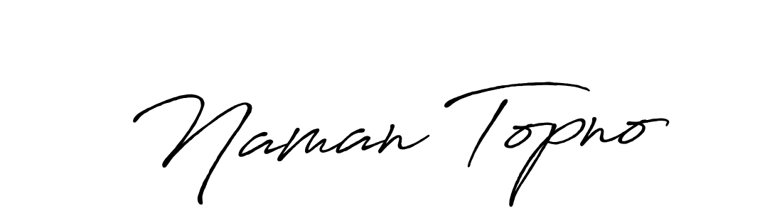 Make a beautiful signature design for name Naman Topno. With this signature (Antro_Vectra_Bolder) style, you can create a handwritten signature for free. Naman Topno signature style 7 images and pictures png