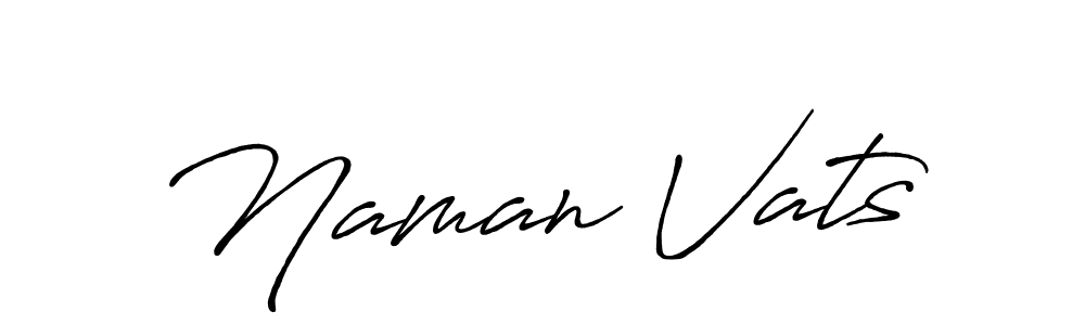 The best way (Antro_Vectra_Bolder) to make a short signature is to pick only two or three words in your name. The name Naman Vats include a total of six letters. For converting this name. Naman Vats signature style 7 images and pictures png