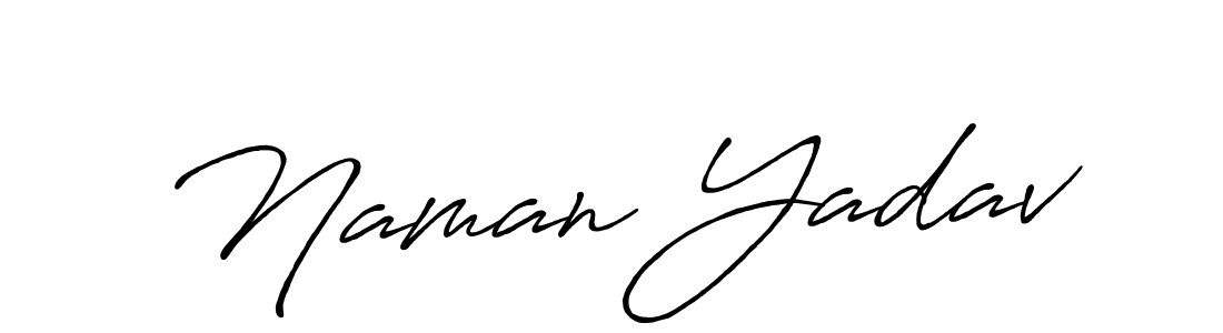 Design your own signature with our free online signature maker. With this signature software, you can create a handwritten (Antro_Vectra_Bolder) signature for name Naman Yadav. Naman Yadav signature style 7 images and pictures png
