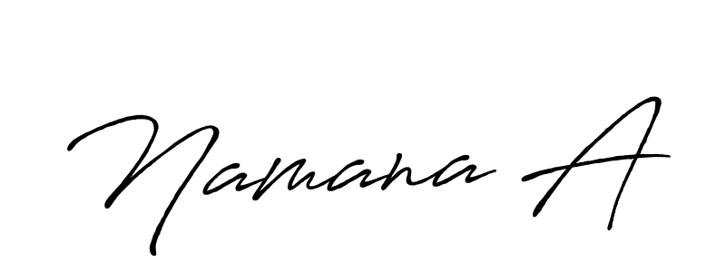 Design your own signature with our free online signature maker. With this signature software, you can create a handwritten (Antro_Vectra_Bolder) signature for name Namana A. Namana A signature style 7 images and pictures png
