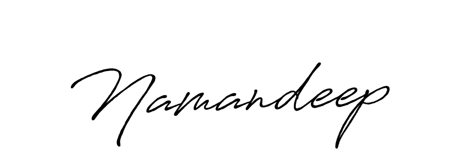 How to make Namandeep signature? Antro_Vectra_Bolder is a professional autograph style. Create handwritten signature for Namandeep name. Namandeep signature style 7 images and pictures png