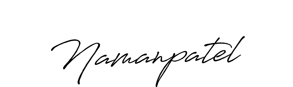 Also we have Namanpatel name is the best signature style. Create professional handwritten signature collection using Antro_Vectra_Bolder autograph style. Namanpatel signature style 7 images and pictures png