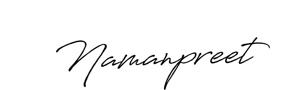 Design your own signature with our free online signature maker. With this signature software, you can create a handwritten (Antro_Vectra_Bolder) signature for name Namanpreet. Namanpreet signature style 7 images and pictures png