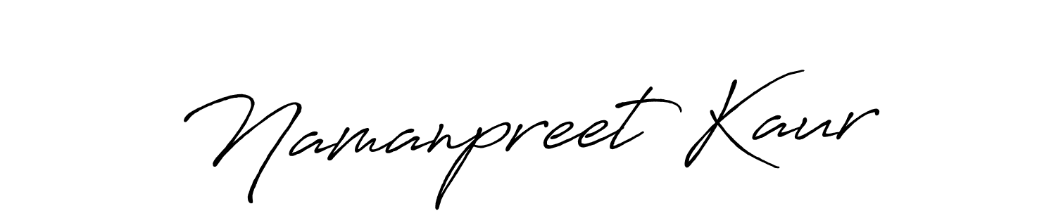 Create a beautiful signature design for name Namanpreet Kaur. With this signature (Antro_Vectra_Bolder) fonts, you can make a handwritten signature for free. Namanpreet Kaur signature style 7 images and pictures png