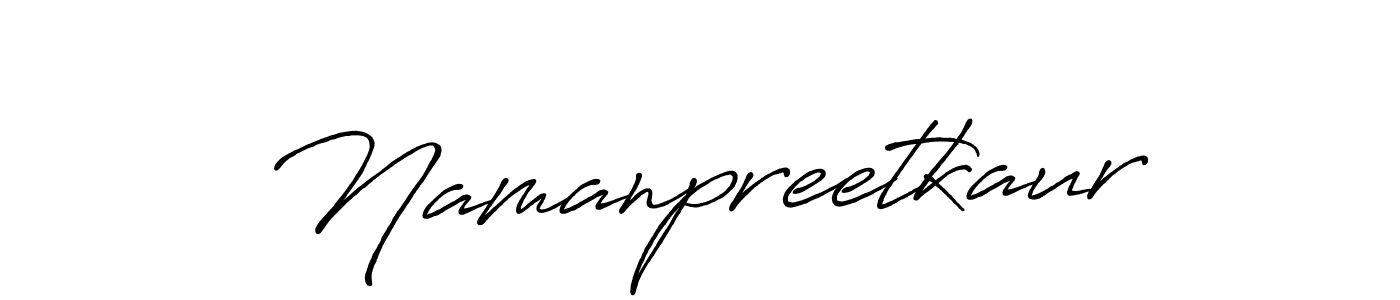 Use a signature maker to create a handwritten signature online. With this signature software, you can design (Antro_Vectra_Bolder) your own signature for name Namanpreetkaur. Namanpreetkaur signature style 7 images and pictures png