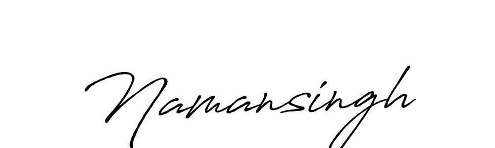 Create a beautiful signature design for name Namansingh. With this signature (Antro_Vectra_Bolder) fonts, you can make a handwritten signature for free. Namansingh signature style 7 images and pictures png