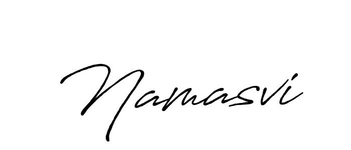 Design your own signature with our free online signature maker. With this signature software, you can create a handwritten (Antro_Vectra_Bolder) signature for name Namasvi. Namasvi signature style 7 images and pictures png