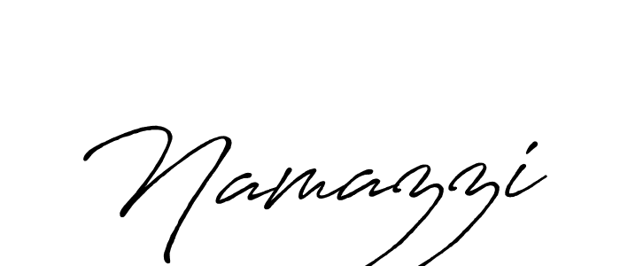 Make a beautiful signature design for name Namazzi. With this signature (Antro_Vectra_Bolder) style, you can create a handwritten signature for free. Namazzi signature style 7 images and pictures png