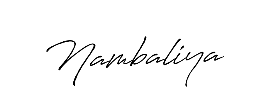 How to make Nambaliya signature? Antro_Vectra_Bolder is a professional autograph style. Create handwritten signature for Nambaliya name. Nambaliya signature style 7 images and pictures png