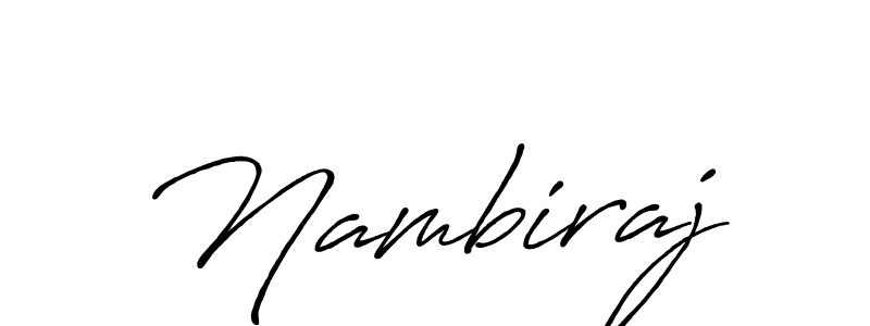 How to make Nambiraj name signature. Use Antro_Vectra_Bolder style for creating short signs online. This is the latest handwritten sign. Nambiraj signature style 7 images and pictures png