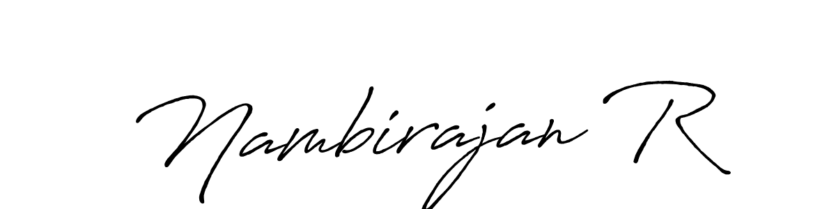 Also You can easily find your signature by using the search form. We will create Nambirajan R name handwritten signature images for you free of cost using Antro_Vectra_Bolder sign style. Nambirajan R signature style 7 images and pictures png