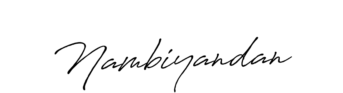 Make a beautiful signature design for name Nambiyandan. With this signature (Antro_Vectra_Bolder) style, you can create a handwritten signature for free. Nambiyandan signature style 7 images and pictures png