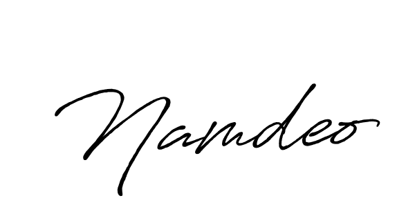 How to make Namdeo signature? Antro_Vectra_Bolder is a professional autograph style. Create handwritten signature for Namdeo name. Namdeo signature style 7 images and pictures png