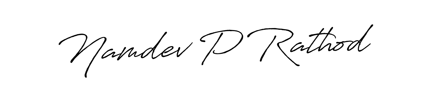 Create a beautiful signature design for name Namdev P Rathod. With this signature (Antro_Vectra_Bolder) fonts, you can make a handwritten signature for free. Namdev P Rathod signature style 7 images and pictures png