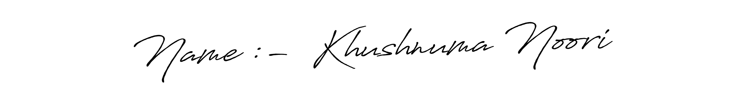 It looks lik you need a new signature style for name Name :-  Khushnuma Noori. Design unique handwritten (Antro_Vectra_Bolder) signature with our free signature maker in just a few clicks. Name :-  Khushnuma Noori signature style 7 images and pictures png