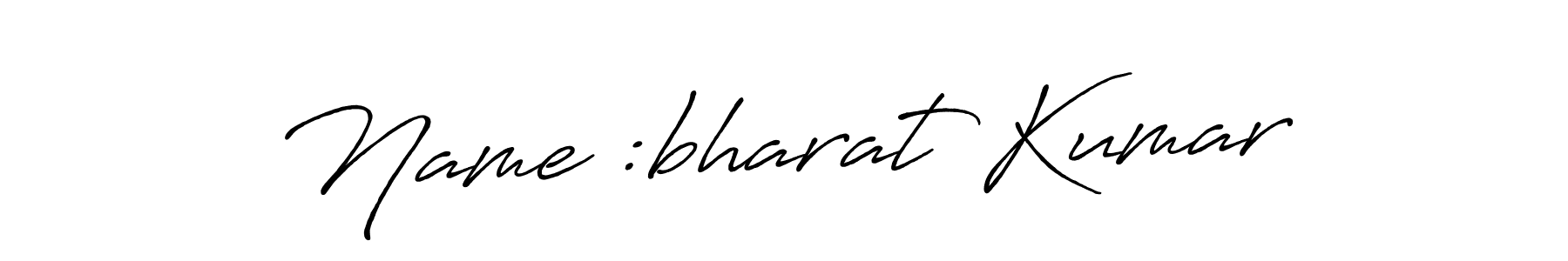 How to make Name :bharat Kumar signature? Antro_Vectra_Bolder is a professional autograph style. Create handwritten signature for Name :bharat Kumar name. Name :bharat Kumar signature style 7 images and pictures png