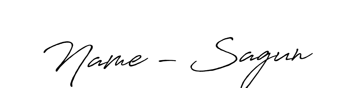 Similarly Antro_Vectra_Bolder is the best handwritten signature design. Signature creator online .You can use it as an online autograph creator for name Name - Sagun. Name - Sagun signature style 7 images and pictures png