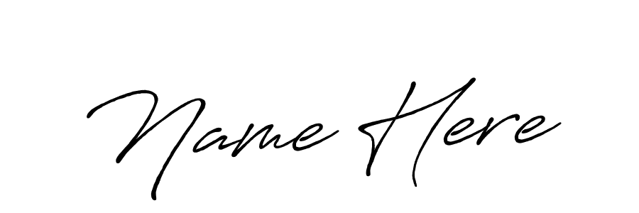 You should practise on your own different ways (Antro_Vectra_Bolder) to write your name (Name Here) in signature. don't let someone else do it for you. Name Here signature style 7 images and pictures png