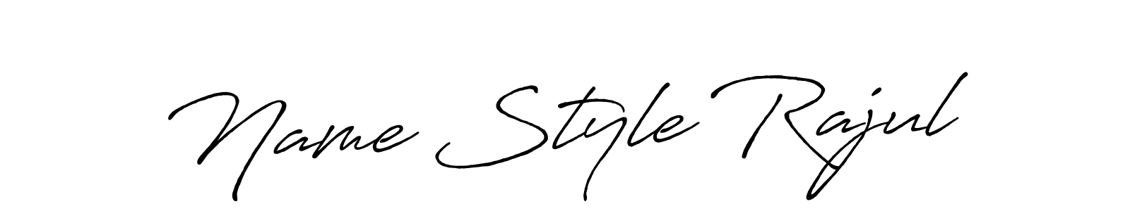 Make a beautiful signature design for name Name Style Rajul. With this signature (Antro_Vectra_Bolder) style, you can create a handwritten signature for free. Name Style Rajul signature style 7 images and pictures png