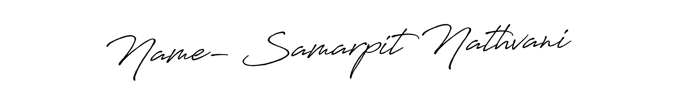 The best way (Antro_Vectra_Bolder) to make a short signature is to pick only two or three words in your name. The name Name- Samarpit Nathvani include a total of six letters. For converting this name. Name- Samarpit Nathvani signature style 7 images and pictures png