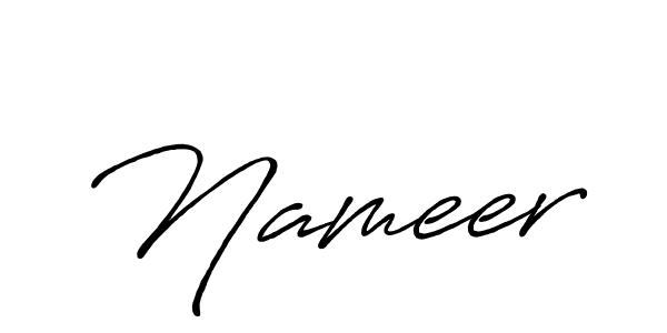 Use a signature maker to create a handwritten signature online. With this signature software, you can design (Antro_Vectra_Bolder) your own signature for name Nameer. Nameer signature style 7 images and pictures png